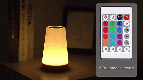 13-Color Changing Night Light with RGB Remote Control